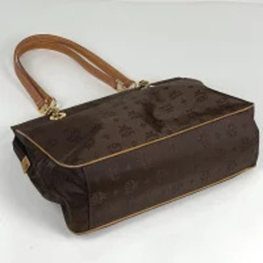 Mcm Shoulder Brown Visetos Chain Gram Bag Tote Brown